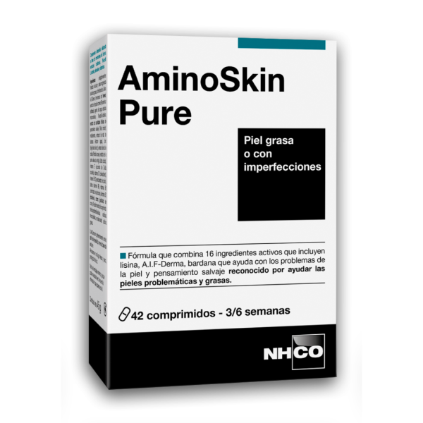 AmnoSkin Pure es un complemento nutracéutico con 16 ingredientes activos para abordar problemas de las pieles grasas y problemáticas.