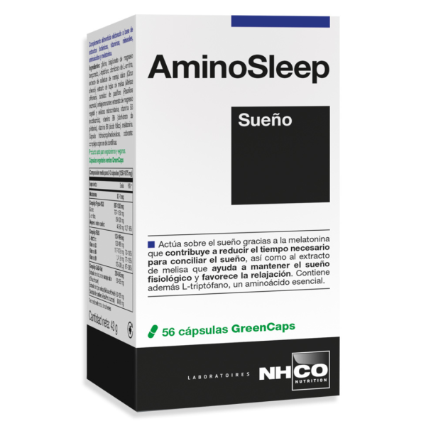 AminoSleep, sueño reparador, Combina la melatonina con 3 complejos exclusivos que incluyen aminoácidos y extractos de plantas.